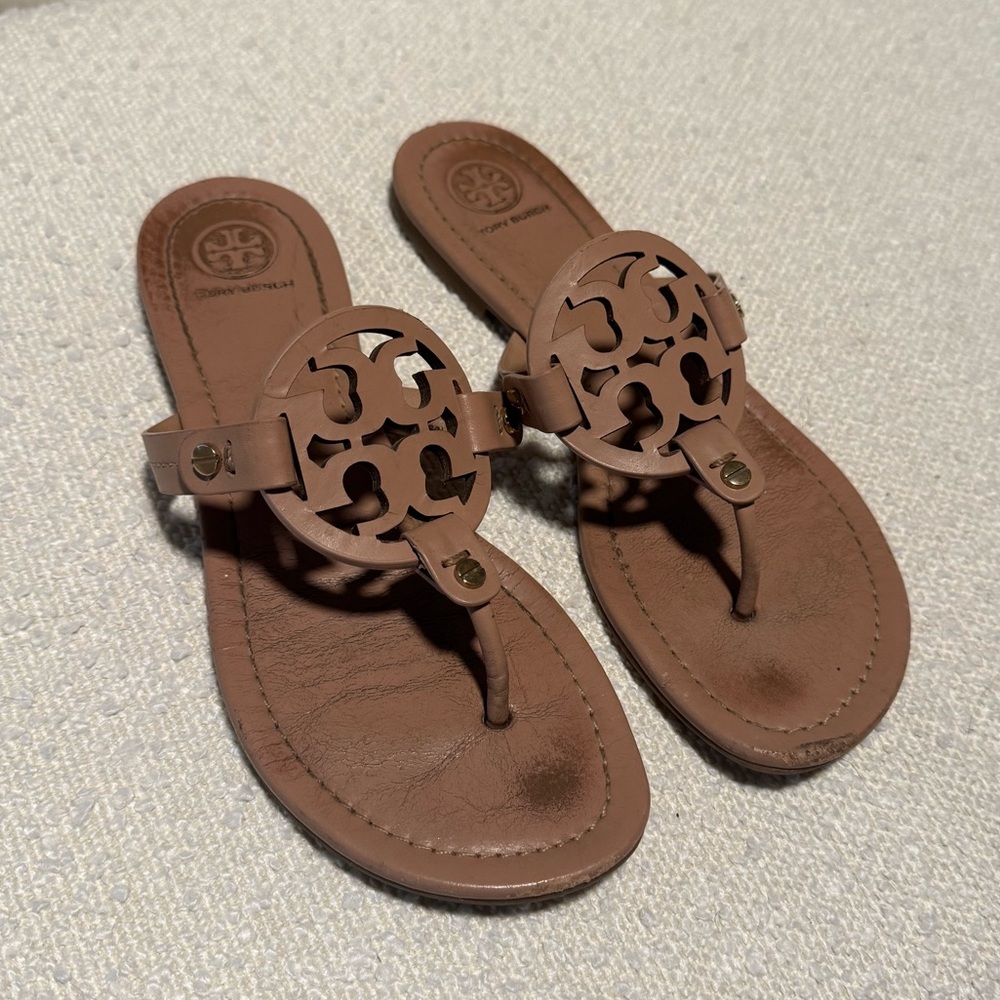 Tory Burch Tan Leather Sandals